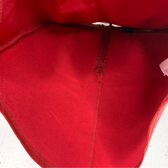 Windsor Asymmetrical Faux Wrap Mini Red Skirt Size Large - Picture 7 of 9